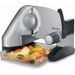 Graef SKS500 Allesschneider, 170W, Edelstahl, inkl. MiniSlice-Aufsatz & Aufbewahrungsbox, 170 mm Wellenschliffmesser aus Edelstahl , silber