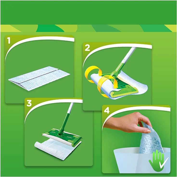 Swiffer Limited Edition Set (1 Bodenwischer und 8 Boden-Staubtücher und 1 Staubmagnet und 1 Tuch) 1er Pack – Bild 6