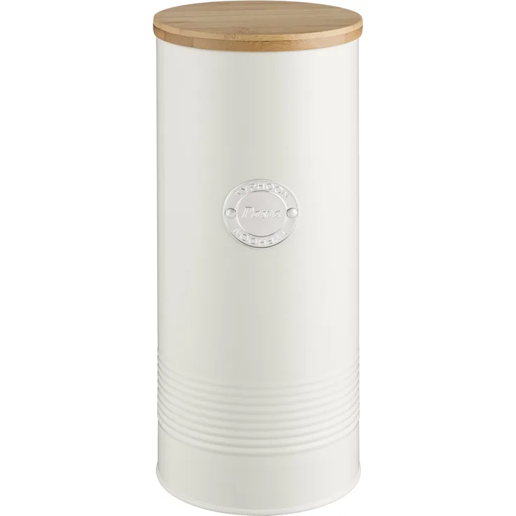 Typhoon Living Collection, pastellcreme, 2,5 Liter Spaghettidose, Stahl, Holz, Silikon, Creme