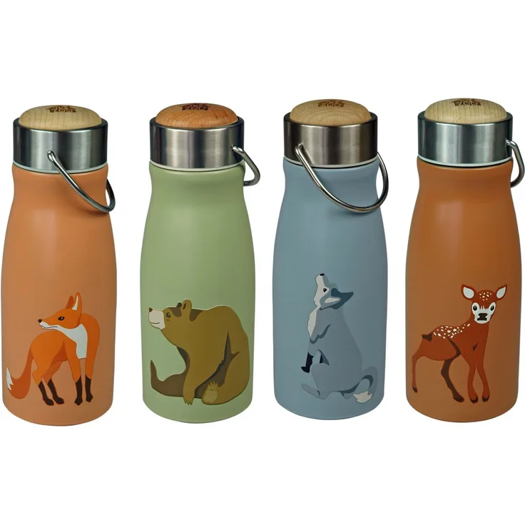 The Zoo Edelstahl Kinder Isolierflasche Thermoskanne Thermosflasche Waldtiere Reh