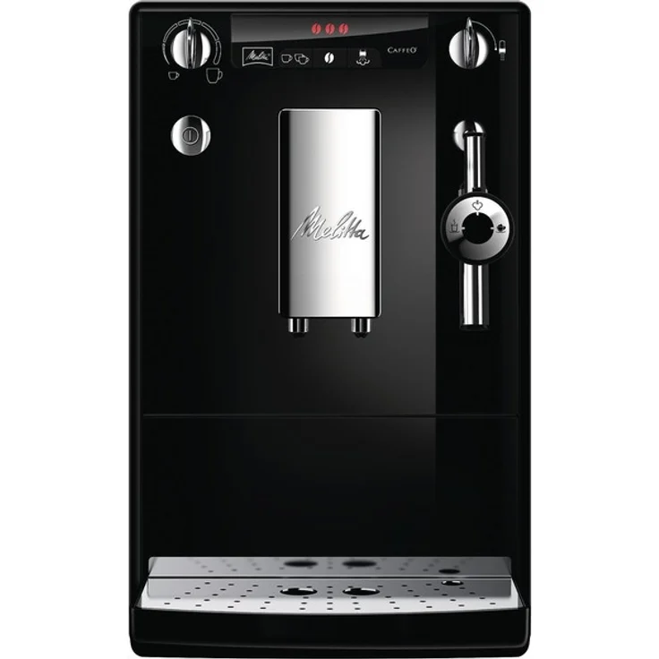 Melitta Caffeo Solo & Perfect Milk E957-101 Schlanker Kaffeevollautomat mit Auto-Cappuccinatore und integriertem Mahlwerk| Automatische Reinigungsprogramme | Automatische Mahlmengenregulierung | Schwarz – Bild 1