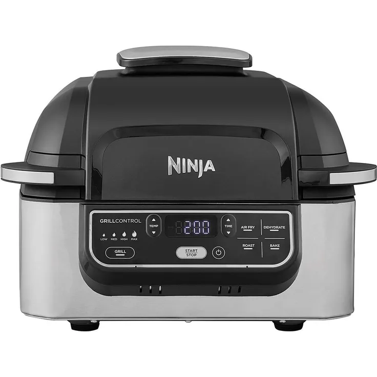 Ninja AG301EU Foodi Grill & Luftfritteuse, 4 Portionen, 1760 W, keramische Antihaftbeschichtung, schwarz