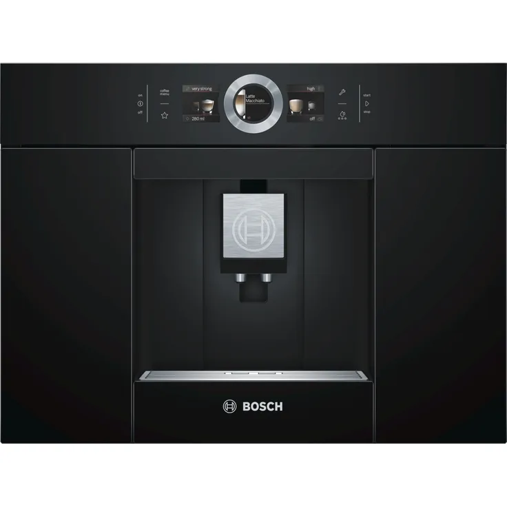 Bosch Serie 8 CTL636EB6 Einbau-Kaffeevollautomat - 2,4 l, Automilk Clean Eine vollautomatische Dampf-Reinigung nach jedem Getränk - HomeConnect - schwarz, mit Milchsystem und integriertem Mahlwerk