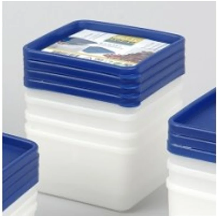 Westmark 4 Gefrierdosen, Plastik, Transparent, 11.3 x 11.3 x 6.4 cm, 4-Einheiten