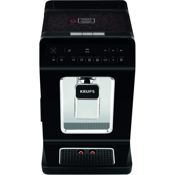 Krups EA8918 Evidence Kaffevollautomat mit integriertem Mahlwerk, OLED-Display Barista Quattro Force Technologie, 12 Kaffee-Variationen, 3 Tee-Variationen, One-Touch-Cappuccino Funktion, 2-Tassen Funktion, schwarz – Bild 9