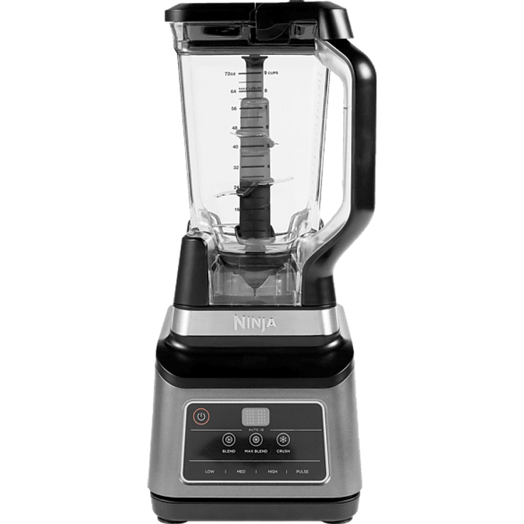 Ninja BN750 Standmixer, 1200W, Smoothie-Maker, Pulse-Funktion, One-Touch-Programme, schwarz, silber