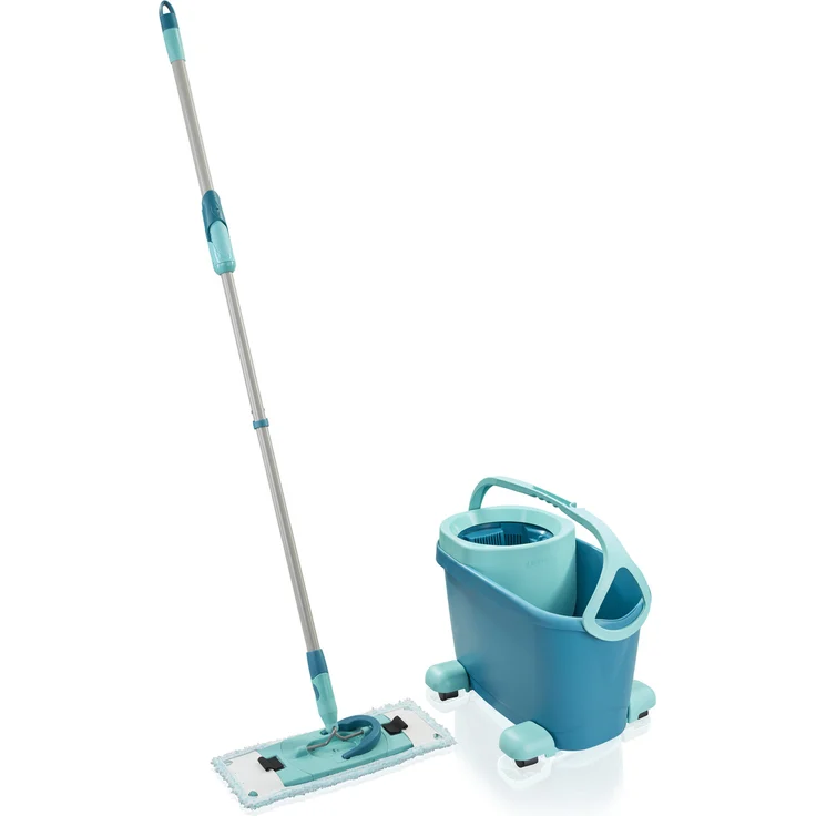 Leifheit Set Clean Twist M Ergo mobile, Bodenwischer-Set mit Rollwagen, 6 L Eimer mit Schleudersieb, Teleskopstiel, Wischbezug super soft (52121) – Bild 2