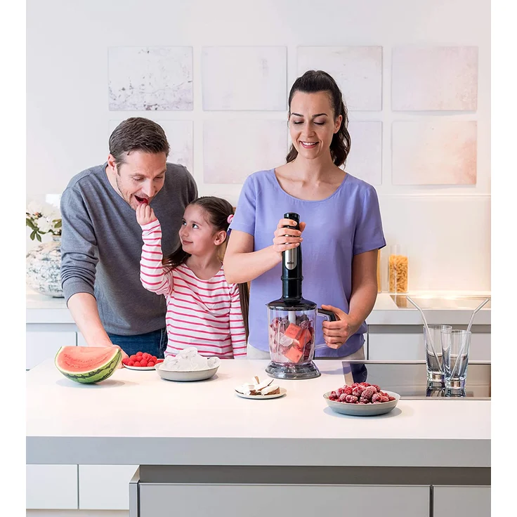 Braun Multiquick 7 MQ 7075X Stabmixer, 1000 W, mit ActiveBlade-Technologie, Pürierstab, Schneebesen & Küchenmaschine, inkl. 8-teiligem Zubehör Set, schwarz-edelstahl – Bild 8