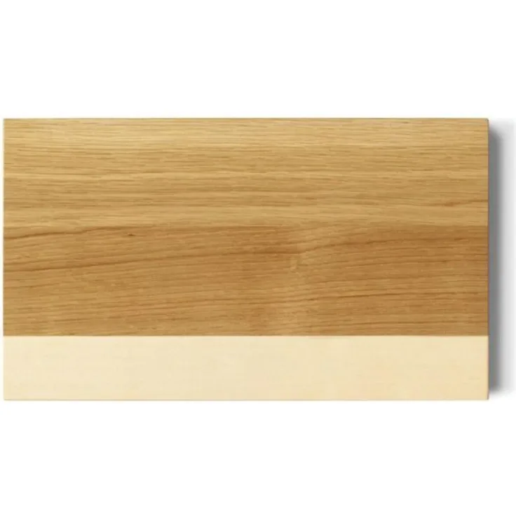 side by side Schneidebrett massive Eiche und Ahorn 29 x 16,5 cm