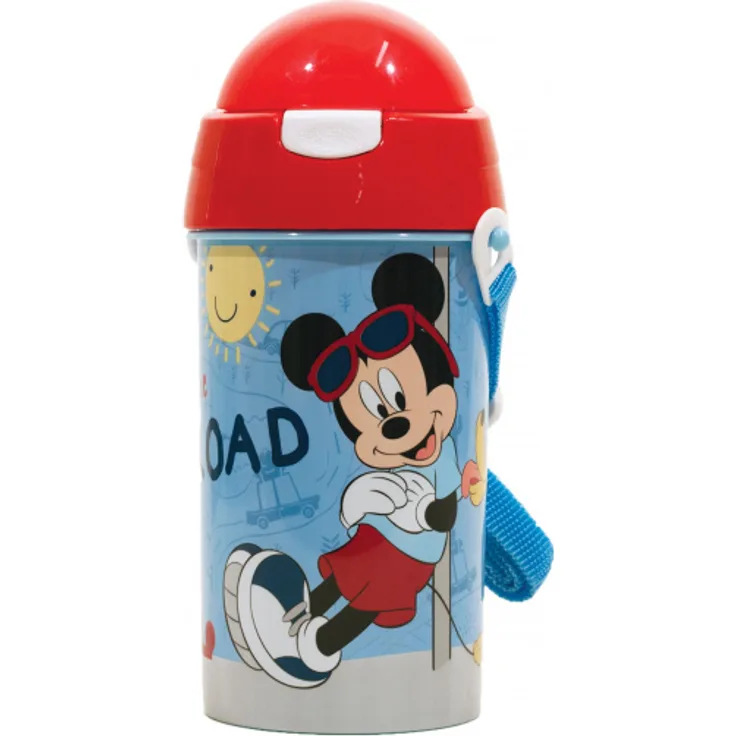 Mickey MouseTrinkflasche Junior 500 ml hellblau-rot