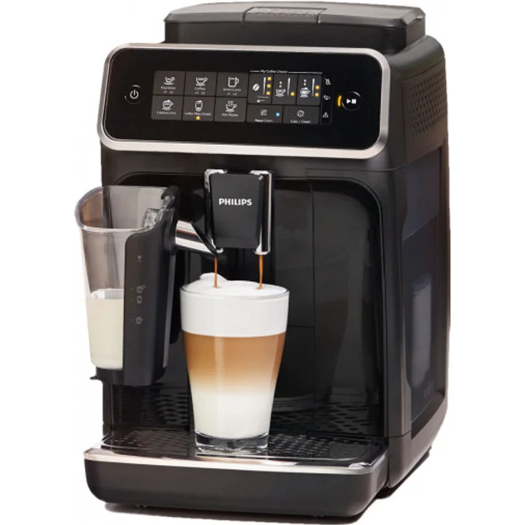 Philips 3200 Serie EP3241-50 LatteGo Kaffeevollautomat mit integriertem Mahlwerk, 5 Kaffeespezialitäten (LatteGo Milchsystem), schwarz – Bild 2