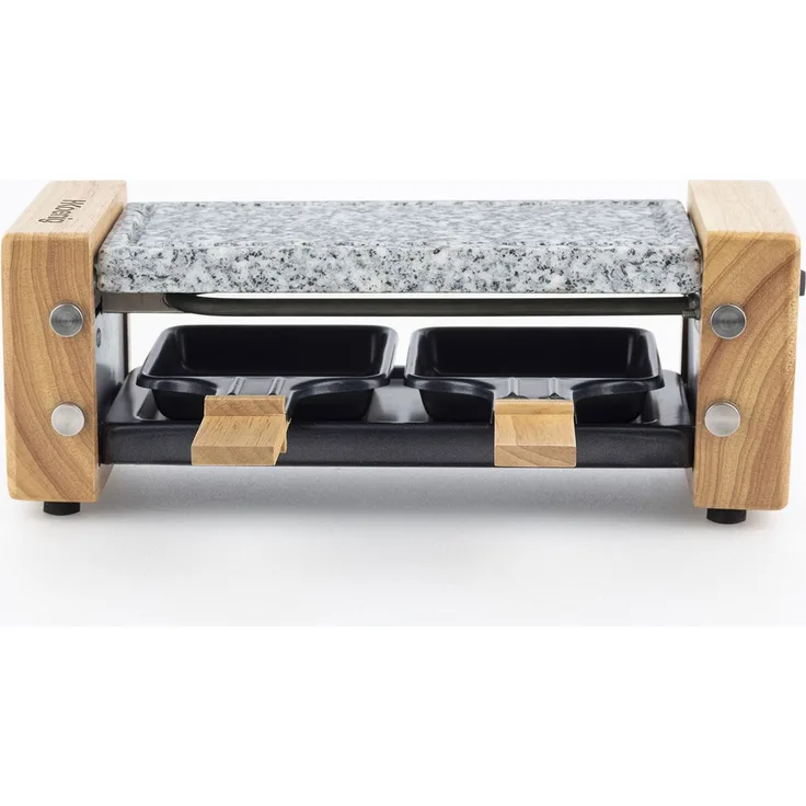 H.koenig WOD2 Raclette Grill mit Granitstein für 2 Personen 350 W