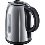 Russell Hobbs Digitaler Wasserkocher, Buckingham, 1,7l, 2400W, Temperatureinstellung, LCD-Anzeige 60-100°C in 5 Schritten, Edelstahl, leiser Teekocher, optimierte Ausgusstülle, 21040-70