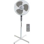 Ventilator mit Fernbedienung, Timer | Stand Standventilator CoolBreeze 4000 | Leise 40 cm Durchmesser, 50 Watt | Fan Windmaschine Weiss | für Bett, Schlafzimmer, Büro, Wohnung, Terrasse | von SUNTEC