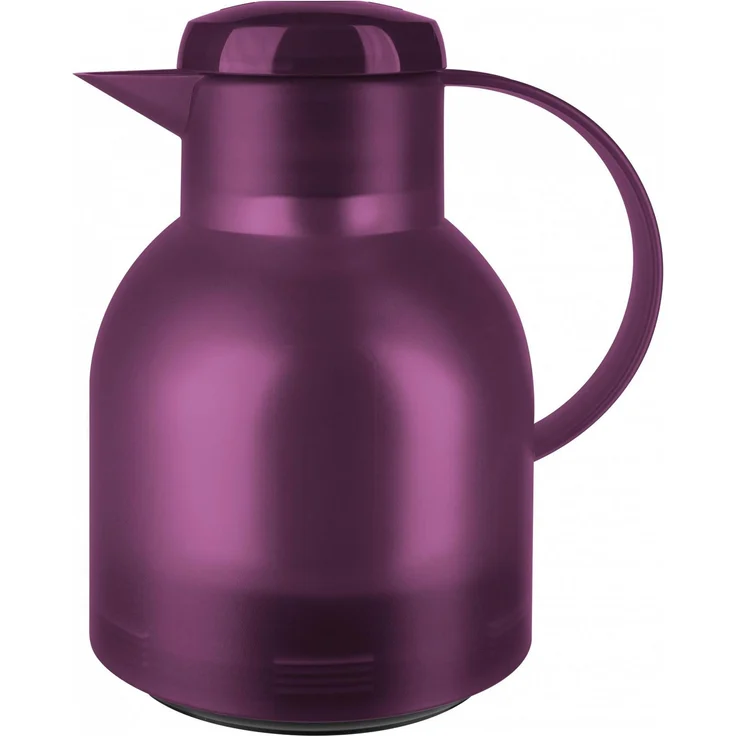 Emsa 505490 Samba Isolierkanne (1 Liter, Quick Press Verschluss, 12h heiß, 24h kalt) aubergine – Bild 1