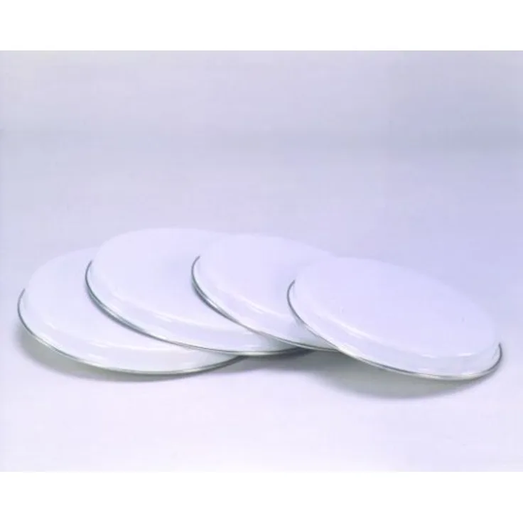 Krüger Herdabdeckplatten, Durchmesser 16cm und 20 cm, 4 Stück, weiß