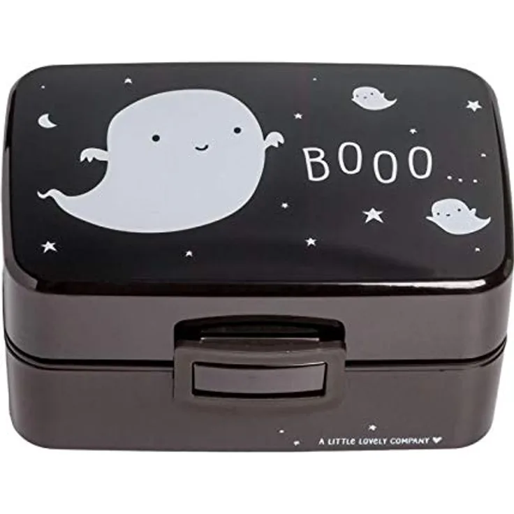 A Little Lovely Company Fantasma Lunchbox, unisex, Schwarz