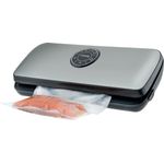 H.Koenig SSV24 Vakuumierer - luftdichte Aufbewahrung von Lebensmitteln - 6 Sekunden - mit Bedienfeld - mit 20 Vakuumbeutel - Edelstahl - silber