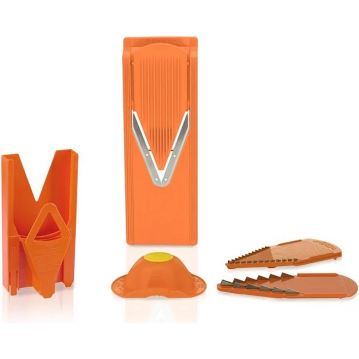 Börner Gemüsehobel V3 TrendLine, Kunststoff, mit Restehalter und Multibox orange