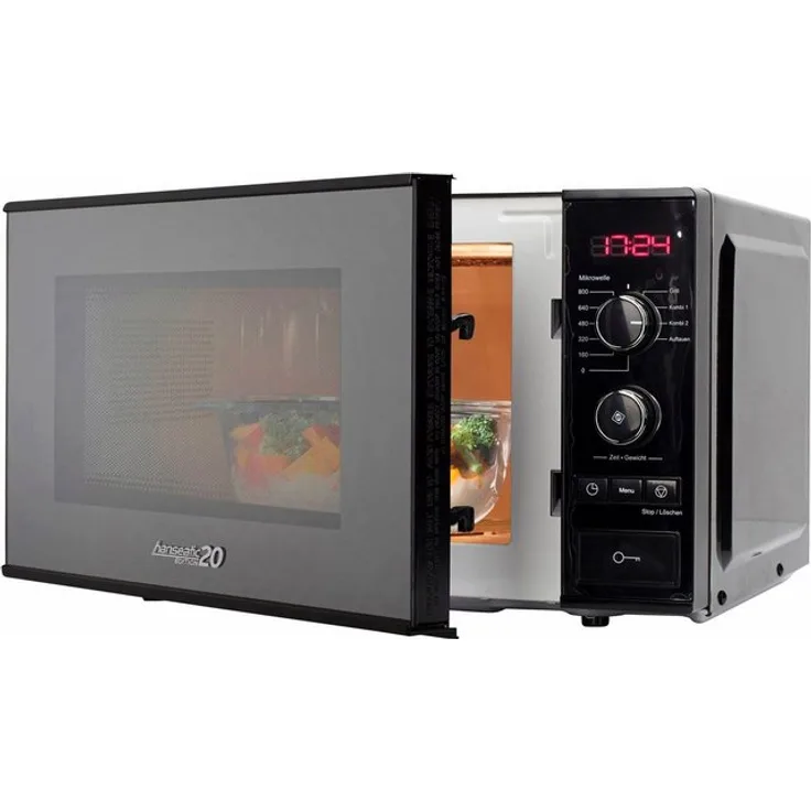 Hanseatic Mikrowelle 63147329, Grill, 20 L 800W Schwarz