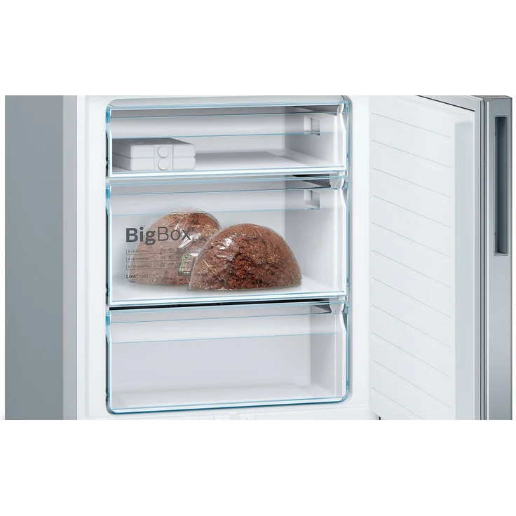 Bosch KGE49AICA Kühl-Gefrierkombination, freistehend, silber, LowFrost, 0-Grad-Zone, Schnellkühlen und -gefrieren, Breite 70 cm – Bild 4