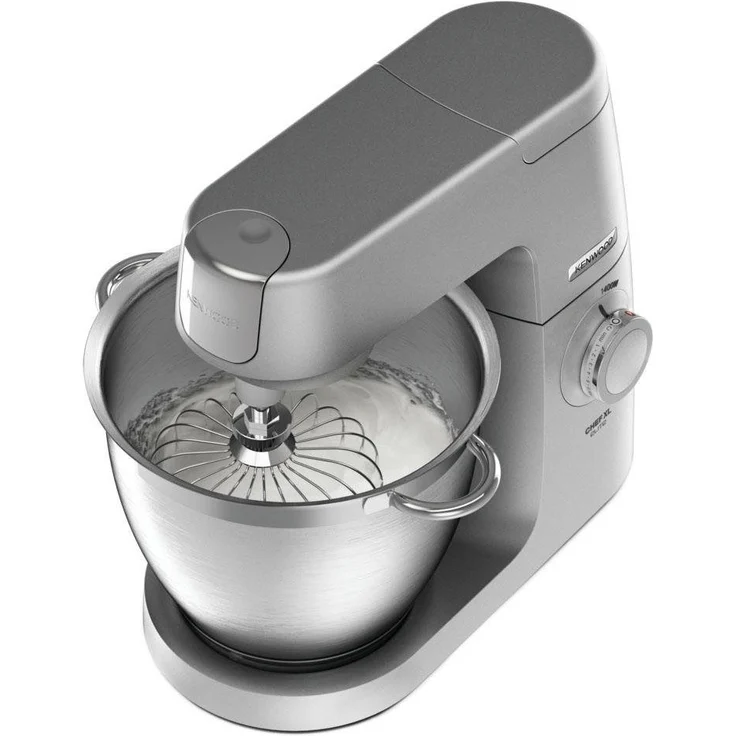 Kenwood KVC5401S Chef Elite Küchenmaschine, 1200 Watt, 4.6 l Schüssel, inkl. inkl. Standmixer-Aufsatz (1,6 L), Unviversalzerkleinerer, Zweitschüssel, Fleischwolf-Aufsatz, Spritzschutz, silber Serie: Chef Elite – Bild 5