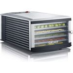 GRAEF Dörrautomat DA 506 mit 6 Einschüben, Silber, gesunde Ernährung, Timer, Temperatureinstellung 30 - 70° C