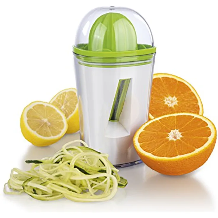 2in1 Gourmet Maxx Saftpresse Spiralschneider Entsafter Gemüse Schneider Schäler
