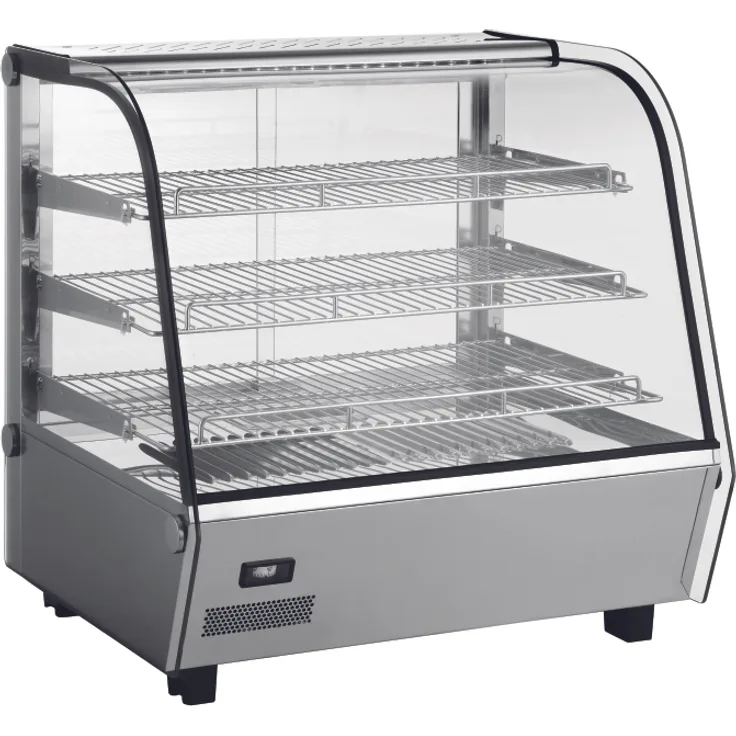 Warmhaltevitrine mit 3 Auslagen 120 Liter