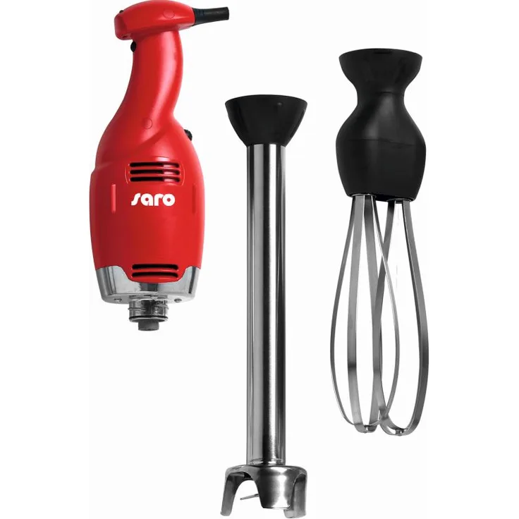 Saro TR-BM 350 Kombi Stabmixer, einstellbare Geschwindigkeiten, rot