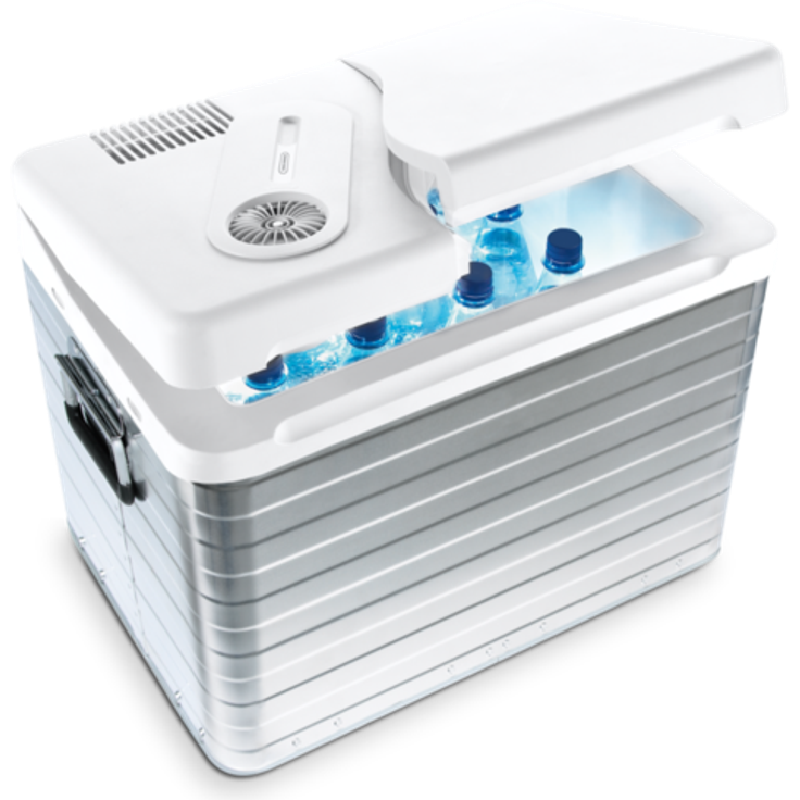 Mobicool MQ40A AC-DC tragbare thermoelektrische Alu-Kühlbox, 39 Liter, Energieeffizienzklasse F, 12 V und 230 V für Auto, Lkw und Steckdose, Aluminium-Gehäuse – Bild 1