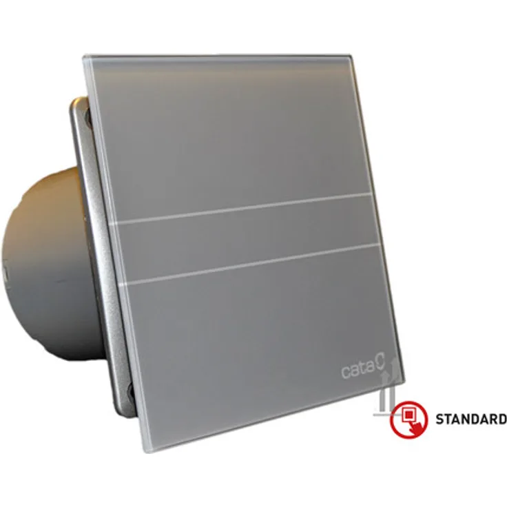 CATA E-100 GS Abluftventilator Wand Silber - Abluftventilatoren (Wand, Badezimmer, Silber, IP44, 10 cm, 31 dB)