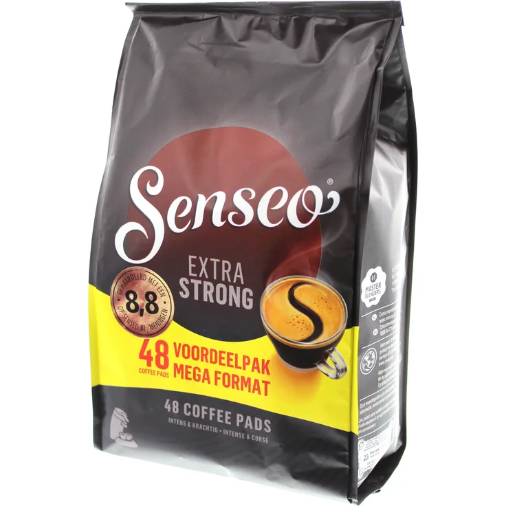 Senseo Kaffeepads Extra Strong / Extra Kräftig, Intensiver und Vollmundiger Geschmack, Kaffee für Kaffeepadmaschinen, 48 Pads