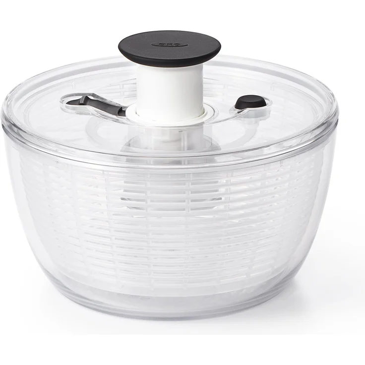 OXO Good Grips Salat- und Kräuterschleuder, transparent, 20cm x 20cm x 17cm – Bild 1