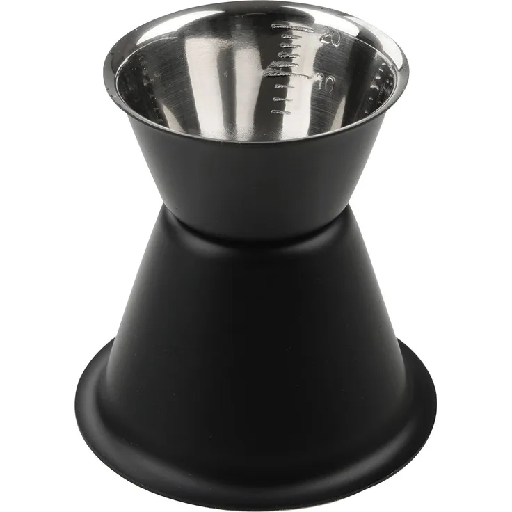 Fackelmann Specter Messbecher für Spirituosen, schwarz