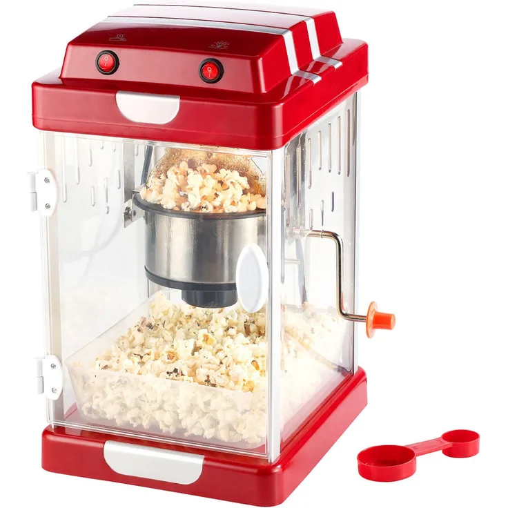 Rosenstein & Söhne NC3646-944 Popcorn-Maschine, 310W, rot