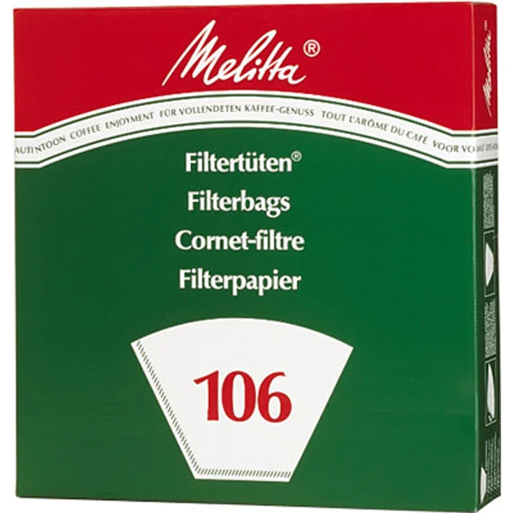Melitta Filtertüten 106, Weiß, 100 Stück – Bild 1