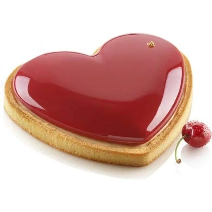 silikomart 20.407.13.0065 KIT TARTE MON AMOUR Set bestehend aus Silikonform und thermoplastischem Ring, Silikon