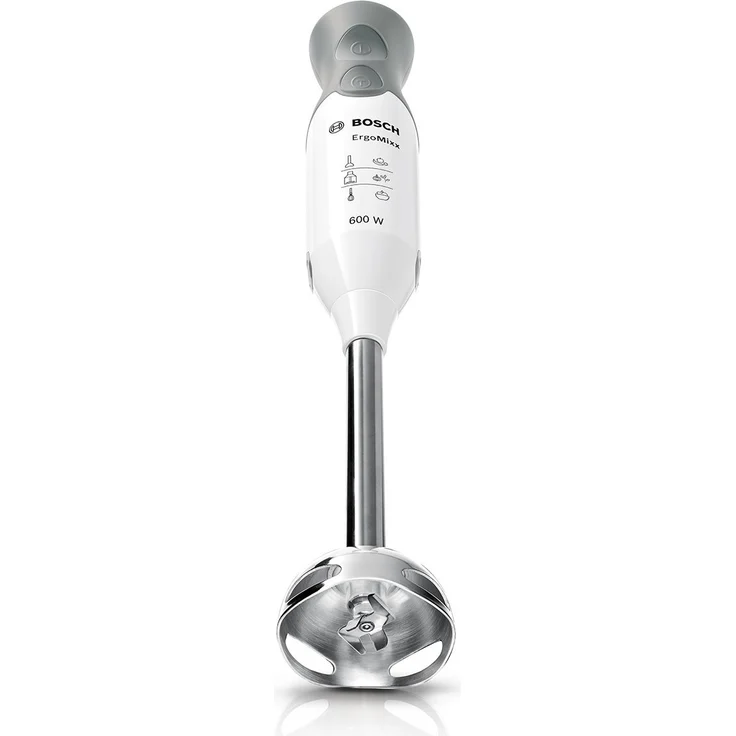 Bosch MSM66120 ErgoMixx Stabmixer, 600 W Spülmaschinengeeignet, QuattroBlade, weiß-grau – Bild 2