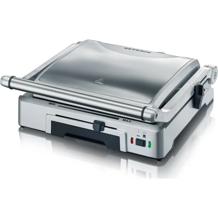 SEVERIN KG 2392 Kontaktgrill 1.800 W, mit wechselbaren Grillplatten Edelstahl