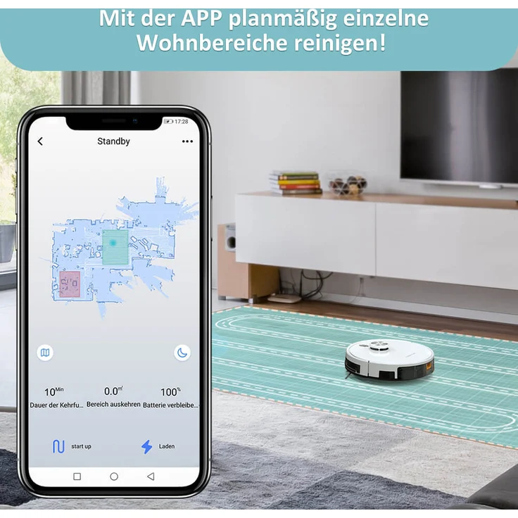 Tesvor S6 Turbo Saugroboter mit Wischfunktion, 150 min Akkuebtrieb, 4.000 Pa Saugleistung, weiß - Preisvergleich – Bild 6