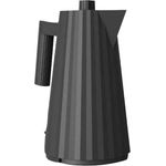 Alessi Plissé MDL06 B elektrischer Wasserkocher, aus thermoplastischem Harz, 2400W, 1,7L, schwarz