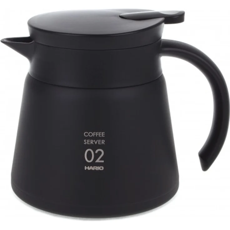 Hario V60 Isolierkanne 600, für Kaffeefilter Größer 02, 550ml schwarz