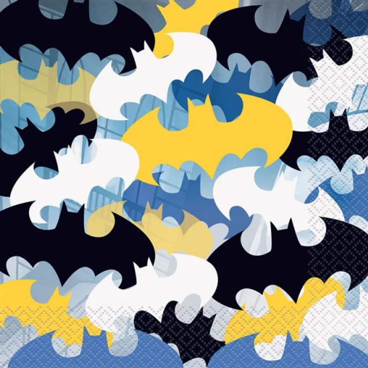 servietten Batman 33 x 33 cm Papier blau 16 Stück