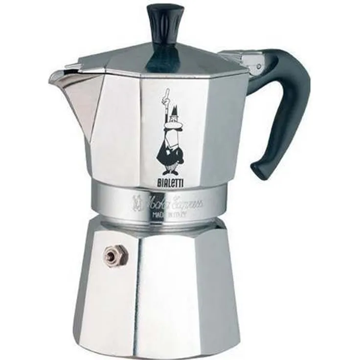 Bialetti Moka Express Espressokocher, Aluminium, metallic, 4 Tassen