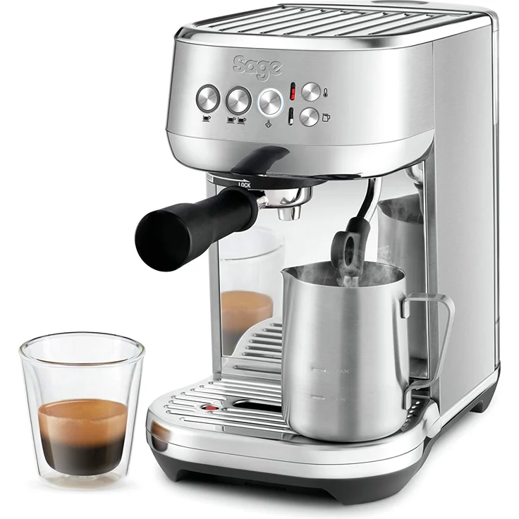 Sage SES500 the Bambino Plus Espressomaschine, Gebürstetes Edelstahlgrau – Bild 4