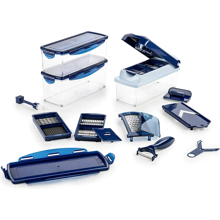 Nicer Dicer Plus 18 Teile blau – Bild 1