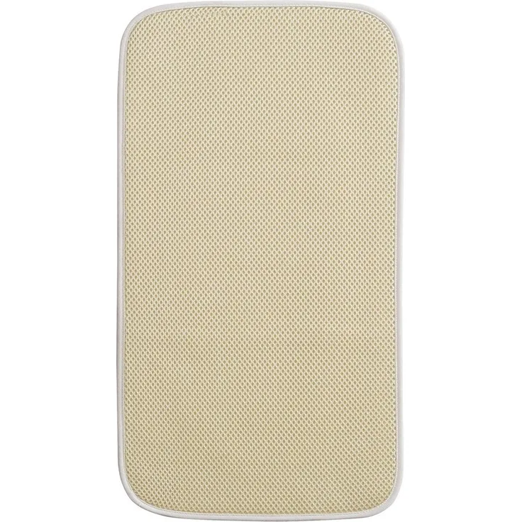 iDesign iDry Abtropfmatte klein, dünne Spülbeckenmatte aus Polyester zum schnellen Trocknen von Geschirr, weizen--elfenbeinfarben