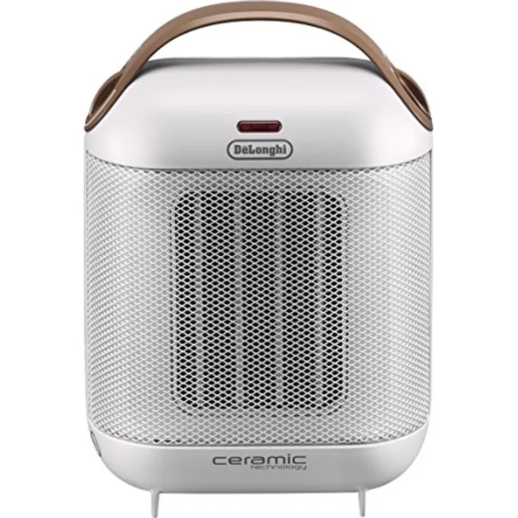 De'Longhi HFX30C18.IW Keramik-Heizgerät | Mobile Heizung für schnelle und punktuelle Wärmeversorgung | 2 Leistungsstufen | Anti-Frost-Funktion | 1.800 W Leistung | Weiß, Heizlüfter