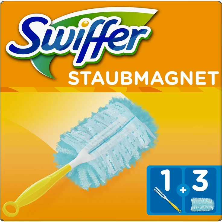 Swiffer Staubmagnet Set (1 Griff und 3 Staubmagnet Tücher), 3 Stück – Bild 1